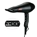 MHU Professional Infrared Ionic Hair Dryer With Concentrator & Diffuser 1875w AC Motor 2 Speed And 3 Heating 2.65M Salon Cable Blow Dryer, Black