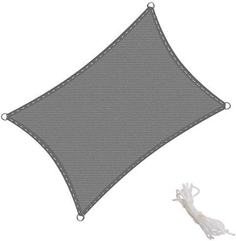 KingShade 2.5x3m Rectangle HDPE Sun Shade Sail, UV Protection Perfect for Garden Balcony and Patio, Graphite