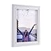 RPJC Solid Wood 4x6 inch Picture Frames High Definition Glass for Table Top Display and Wall Mounting Photo Frame White
