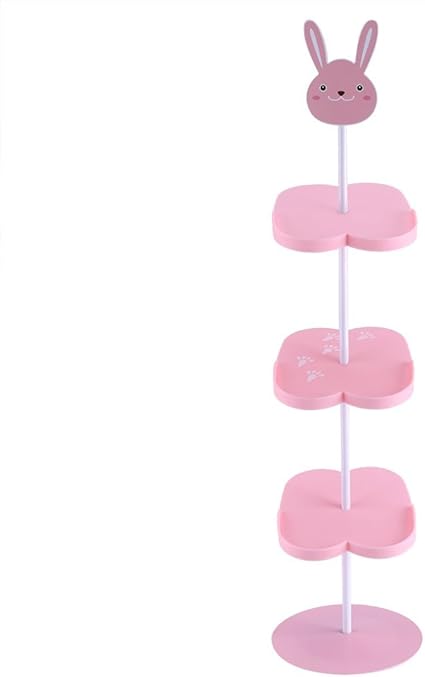 Yosoo Schuhständer für Kinder, Schuhregal, für 4 Paar Schuhe Lapin Rose