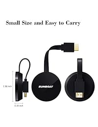 SUMBOAT Adaptador HDMI inalámbrico 1080P HDMI DongleSupport Airplay DLNA MiracastWifi Display Dongle para SmartphoneIPad y PC (negro) V0030