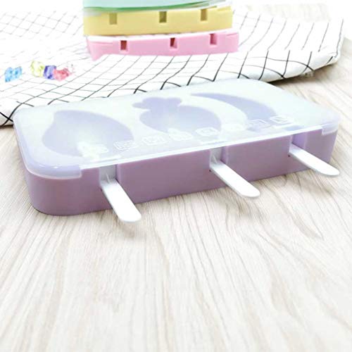 Mango Shape Popsicle Molds 6 Cavities Silicone Ice Pop Mold Ice Cream Mold Candy Frozen Yogurt Holder DIY Handmade Soap Kitchen Tools