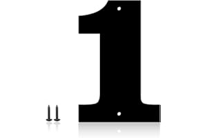 MONLYEY 4 Inch Metal House Numbers, House Address Letters and Numbers for Outside Signs, Metal Letters Door Numbers Signage Street Address Plaque for Garden Door Mailbox Decor (Number 1)