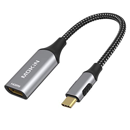 MOKiN USB C to HDMI Adapter, USB C(Type C) to HDMI Adapter Cable for MacBook Pro 2018/2017, iPad Pro/MacBook Air 2018, Samsung Galaxy S9/S8, Surface Go and More (Space Gray)