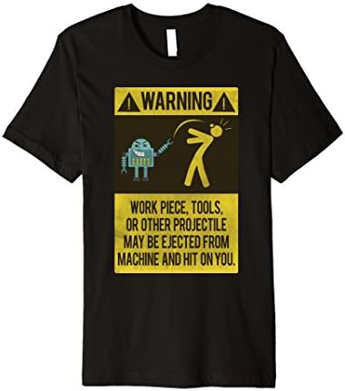Mens Machine May Hit On You Funny Warning Bad English Tshirt 2XL Black