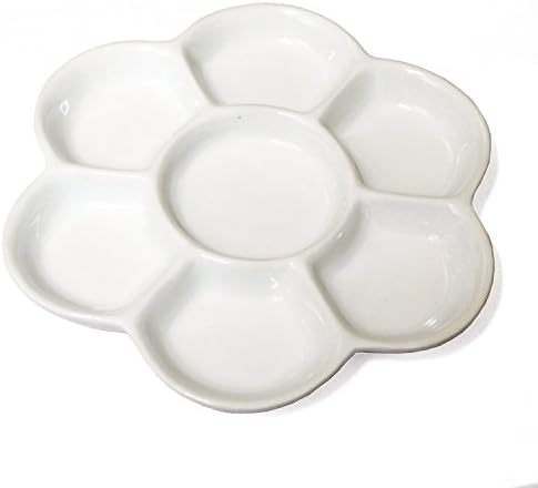 Porcelain Daisy Shaped Paint Mixing Palette