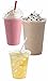 Green Direct 20 oz. Plastic Clear Cups With Flat Lids for Cold Drink / Bubble Boba / Iced Coffee / Tea / Smoothie Pack of 100