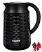 Secura SWK-1711TDB Cool Touch Precise Temperature 1.8Qt (7 Cups) Electric Water Kettle (Black) | 1500W Strix Controls | Float Valve Technology | Quick Boi, 1.8 quart
