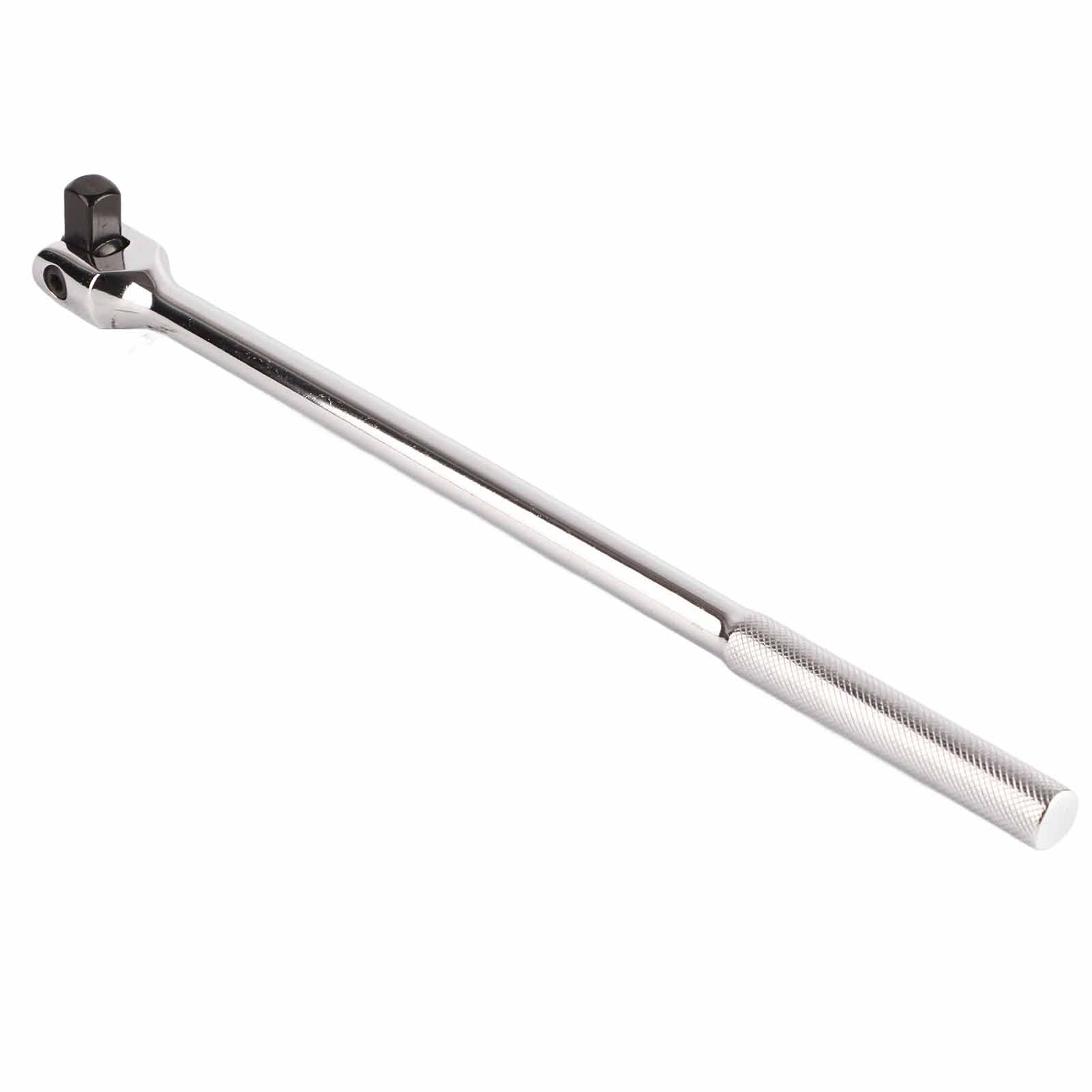 ViaGasaFamido 15 Inch Breaker Bar 1/2 Inch Drive Rotating Head Flexible Handle Socket Wrench Extension Tool for Auto Repair and Mechanical Work