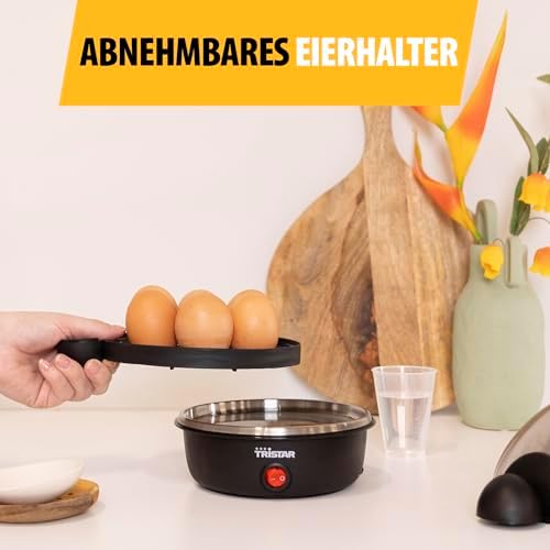 EK-3076 Eierkocher – Für 7 Eier, edelstahl-schwarz