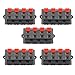 Tegg 5 PCS 8 Position 2 Row Push Release Connector Plate Stereo Speaker Terminal Strip Block
