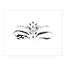Lady Up Mermaid Rhinestones Face Jewels Crystals Tears Face Gems Glitters Temporary Tattoos Stickers for Halloween Festival Rave Carnival Party