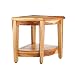 EcoDecors Oasis Teak Corner Shower Bench with Shelf, Natural