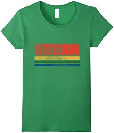 Womens Vegan t-shrit vintage style vegans tee shirts retro 70s XL Grass