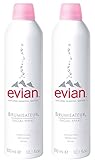 evian Facial Spray natural mineral water Moisturizes Refreshes Tones (All Skin Types, Including sensitive Skin) - Size 10 Fl.oz / 300 ml (Pack of 2)