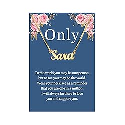 SANNYRA Sara Name Necklace Personalized 18K Real