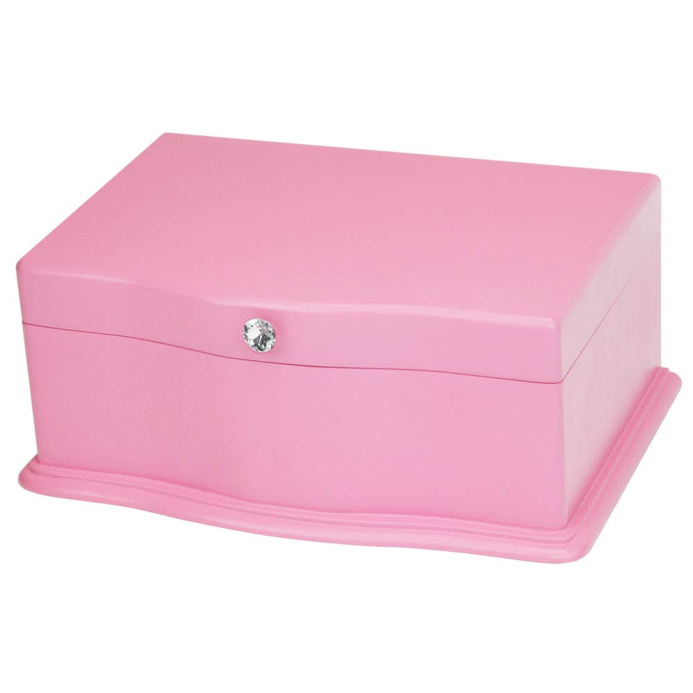 BEAUDORA Musical Wooden Jewelry Box Jewellery Organizer Music Dancing Ballerina Pink