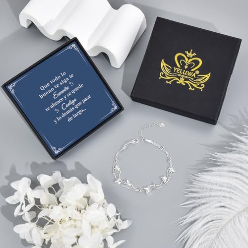 YELUWA Original gifts for women, Mother's Day gift silver bracelet woman gift birthday friend Christmas gifts friend sister girlfriend birthday bracelet mom and daughter grandmother girl niece aunt