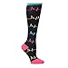 Nurse Mates Women's Calf Socks | 12-14 mmHg Compression | Superior Support & Comfort | 1 Pair | EKG Black
