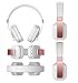 Ghostek soDrop 2 Wireless Headphones Bluetooth 4.0 Over Ear Hands-Free Headset | White & Rose