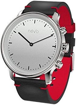 EMIE Nevo Activity and Sleep Tracking Smart Watch with Stainless Steel Case, Genuine Leather Strap, Step Counter, Sleep Monitor for Android & iOS iPhone (Saules)