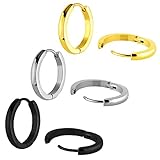 Charisma Hoop Earrings Hypoallergenic Stainless Steel Huggie Earrings Ear Piercings Jewelry 18G for Mens Womens