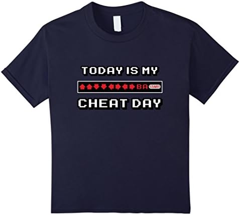 unisex-child Mighty Oak: Today is my Cheat Day Funny Gaming T-Shirt 12 Navy