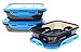6 Pack Fitness Mini Innovator 3 Meal Management System (Black/Neon Blue Bonus)