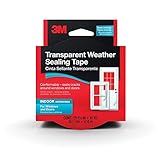 3M Interior Transparent Weather Sealing Tape, 1.5-Inch by 10-Yard(2Pack)