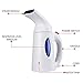 Home Garment & Fabric Handheld Steamer, Travel Size Ideal for Clothes, Curtains, Carpets – Spit Free – Auto Shut Off Safety Function - White