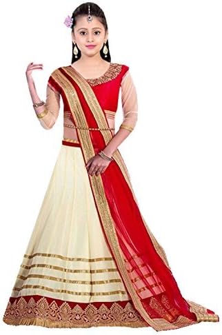 Clickedia Kids wear Girls Net and Georgette Lehenga Choli/ Chaniya Choli for Festiveâ? â? â? â?  - traditional wear ( 8-12 yrs)