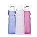 Sanberd Foldable Portable Leak Proof Sports Water Bottle, Bpa Free, Non-toxic, Food Grade Silicone Water Bottle 19 Oz 550ml (clear)