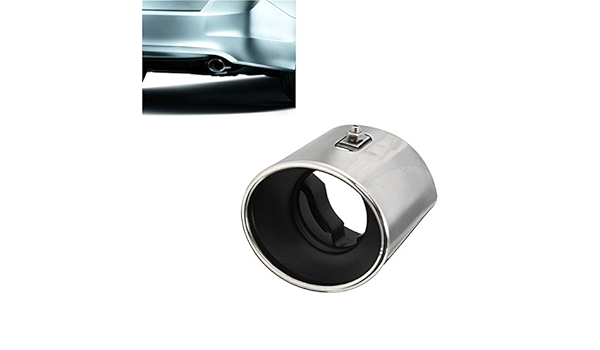 C-FUNN Escape Silenciador Cola Punta Pipa Oval Cromo ...