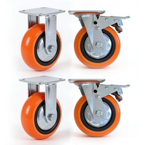 GarveeTech Heavy Duty Casters Wheels Set of 4 with 2 Locking Casters, Load Capa…