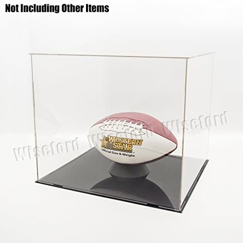 Tingacraft Acrylic Display Case (15.7 x 14.3 x 13.7 inch) for Basketball/Football/Helmet, Self-Install
