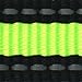 Night Reflective Nylon Dog Collar 3 Colorway (Medium, Black/Lime)