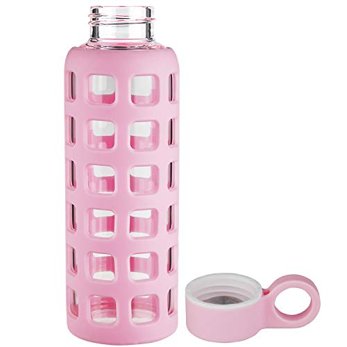 image for ORIGIN Best BPA-Free Borosilicate Glass Water Bottle with Protective S