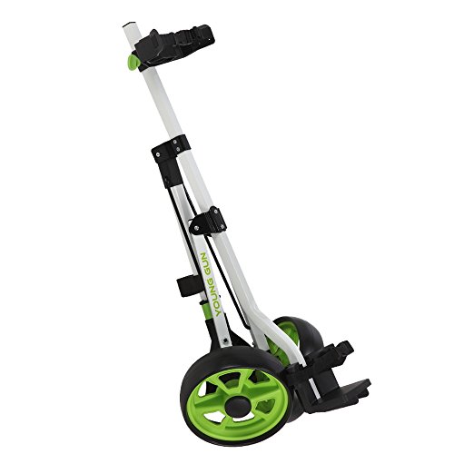 Young Gun Kids Adjustable Golf Cart for Junior Golfers 3-14 Years Old - White/Green