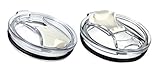 EVERIE Leakproof Tumbler Lid for Ozark Trail, Yeti, RTIC tumblers 30 Oz and more, Pack of 2 (30 Oz, Clear 2 Pack)
