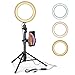 Eocean 8 inches Selfie Ring Light with Tripod 54 inch Ring Light with Stand for Live Stream/Makeup, Led Camera Ringlight for Vlog/Video/Photography Compatible with iPhone Android