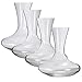 Lily's Home Individual Glass Wine Decanters, Miniature Personal Size Carafes Ideal for Dinner Parties and Wine Tastings, Makes Wonderful Gift - Set of 4