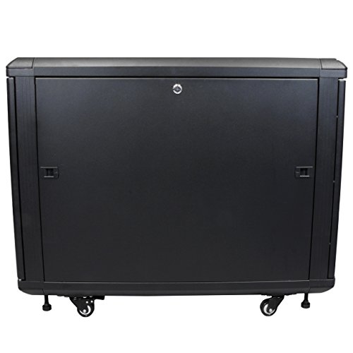 StarTech.com Portable Server Rack Cabinet - 12U Server Rack - 36in - with Glass Door - Network Cabinet - Rolling Server Rack with Casters