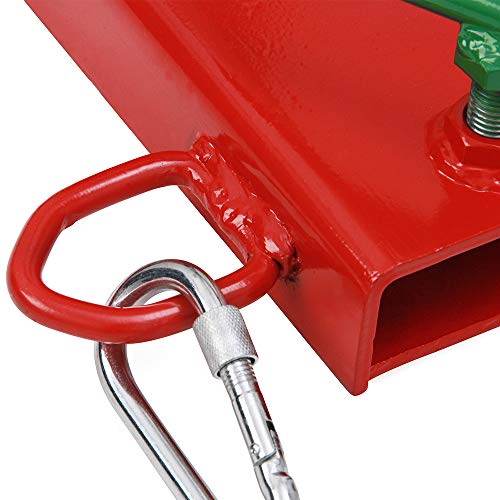 NIXFACE 2" Insert Clamp On Forklift Hitch Receiver Pallet Fork Trailer Towing Adapter W/Chain - Thumbnail 5