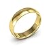 14K Yellow Gold men's and women's plain wedding bands 5mm comfort-fit light