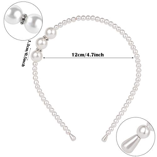 G.C Princess Jewelry Set 24 PCS Artificial Pearl Headbands and Bracelets for Party Favors Girls Costume Jewelry