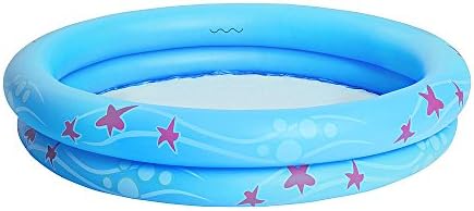 Kids Blow Up Pool. This Small Portable Kiddie Inflatable Above Ground Swimming Pool Is Great For Toddlers &amp; Children To Have Outdoor Water Fun With Toys &amp; Floats. Baby Bright Colored 2 Ring Pool.