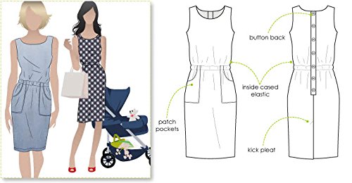 Style Arc Sewing Pattern - Peggy Woven Dress (Sizes 18-30) - Click for Other Sizes Available