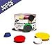 SWES Flat Magnets for Whiteboard/Refrigerator , Assorted Sizes and Assorted Colors, 30/Tub