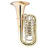 Lechgold FT-15/6L F-Tuba – Material: Messing/Goldmessing – Schallbecher: 400 mm – konische Bohrung: 19,6-21,2mm – inkl. Koffer – lackiert