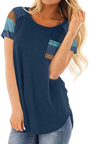 DanceWhale Women's Short Sleeve Basic Tunic Tops Casual T Shirt Blouse